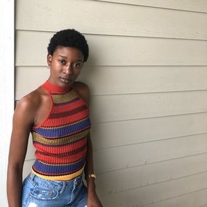 Color block sweater top